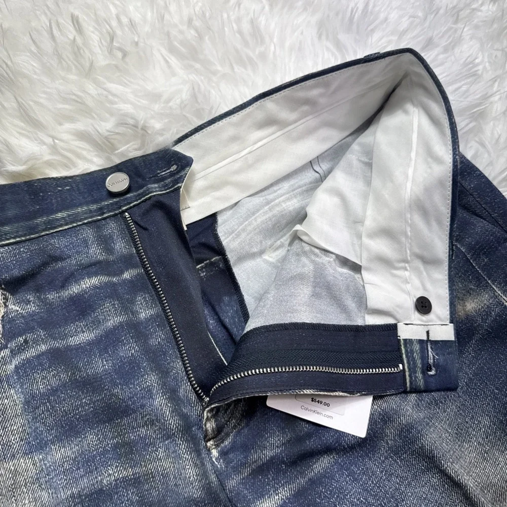 Rare!! Calvin Klein STUDIO Jeans Medium‎ M Made In Portugal 3D Printed New $549